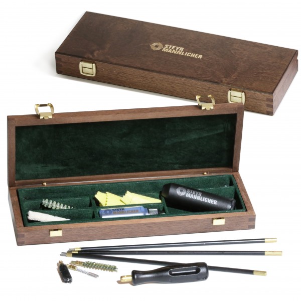 Rifle cleaning set wood